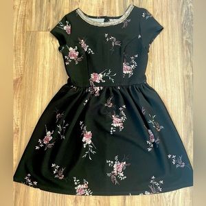 xhilaration scuba floral print skater dress